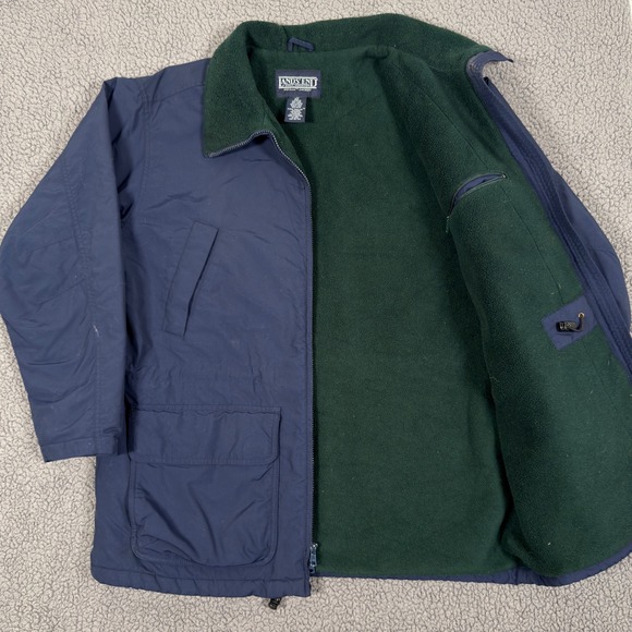 Lands' End Jackets & Blazers - Lands End Classic Squall Bomber Jacket Women L Fleece Lined Polartec Vintage 90s